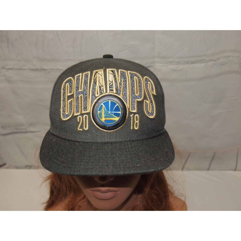 Golden State Warriors Gold 2018 NBA Champions 9Fifty Snapback Hat Cap Unisex